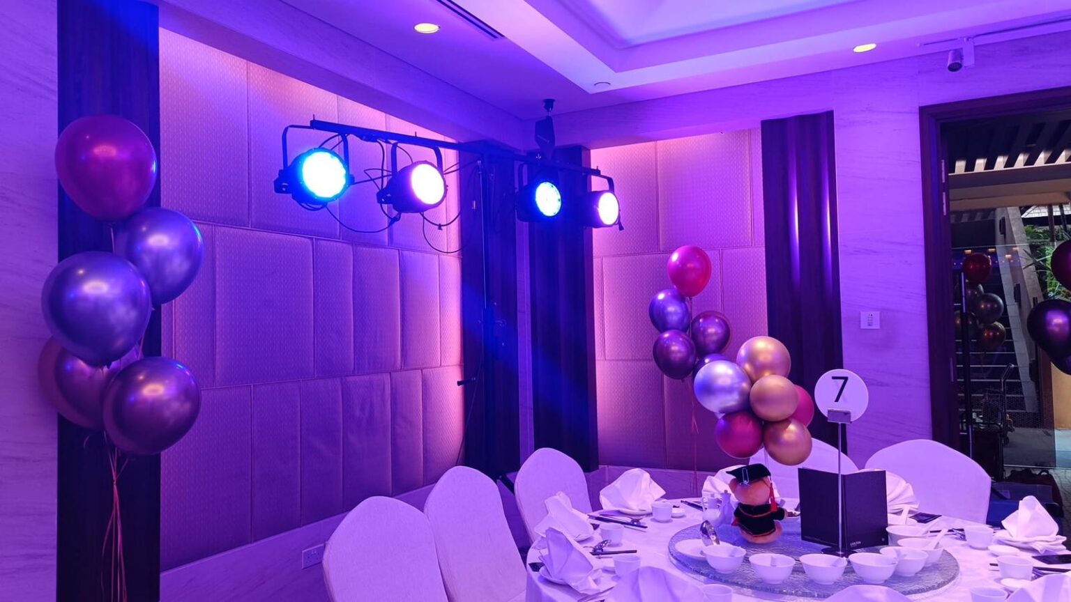 Stage lighting and event equipment